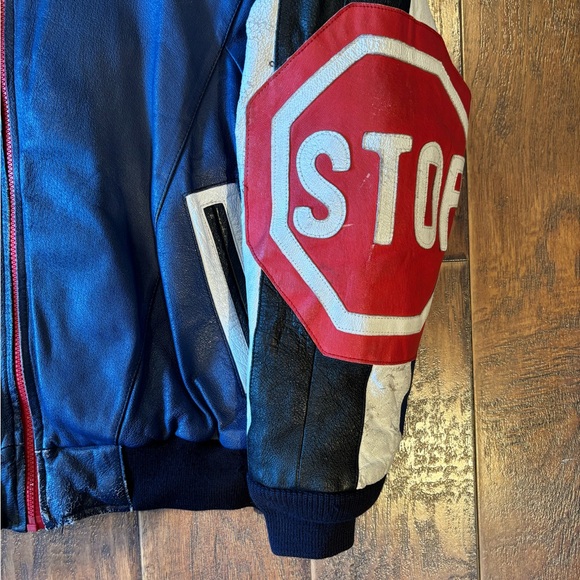 Vintage 90s Midway Leather STOP Jacket - Picture 7 of 7